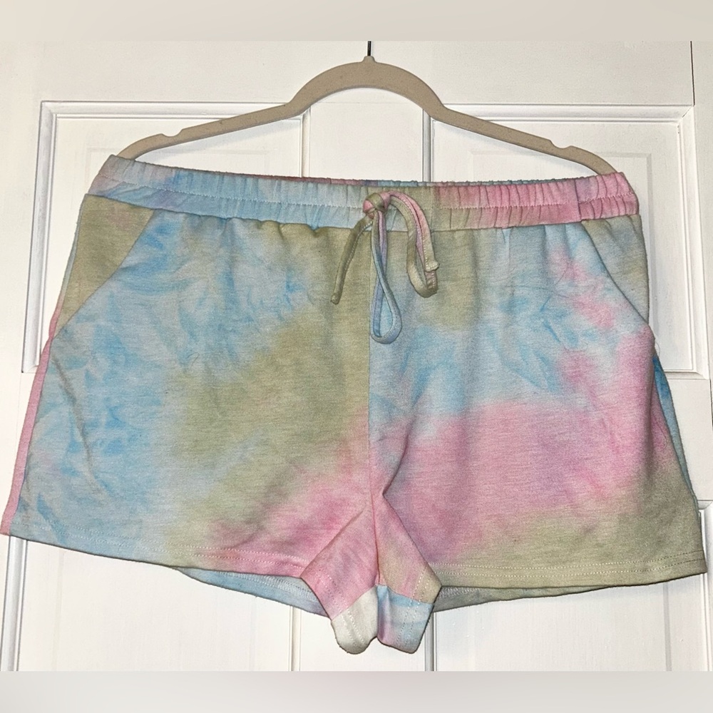 LANREMON Women’s Tie Dye Pajama Shorts With Pockets